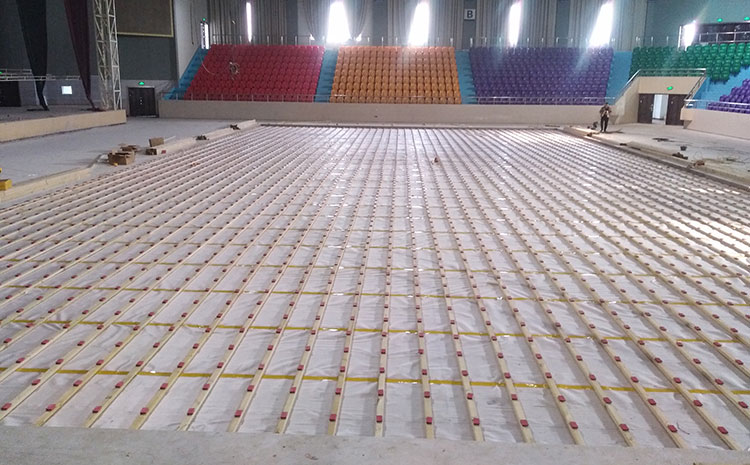 22厚排球館木地板板式龍骨結構