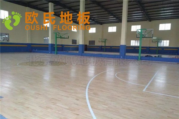 浙江臺州市曼巴籃球館木地板案例