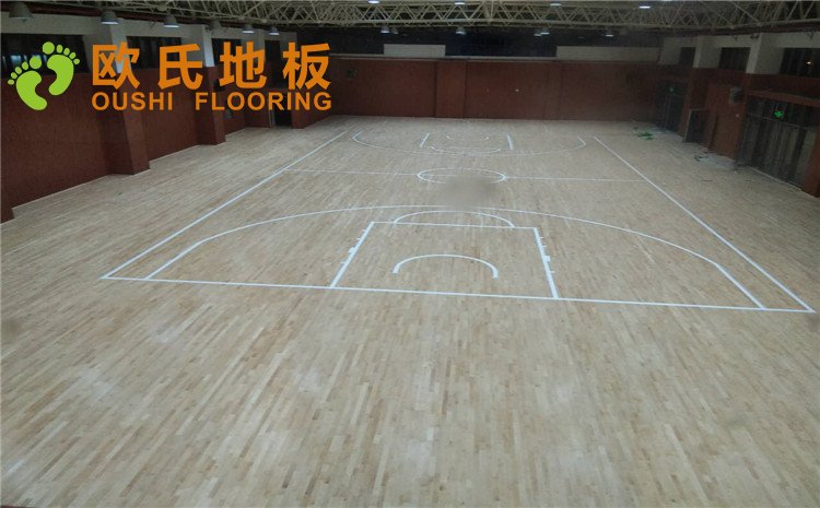 江蘇徐州樹恩中學籃球館健身房木地板案例