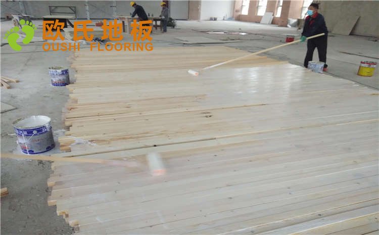 江蘇連云港消防隊(duì)籃球館木地板